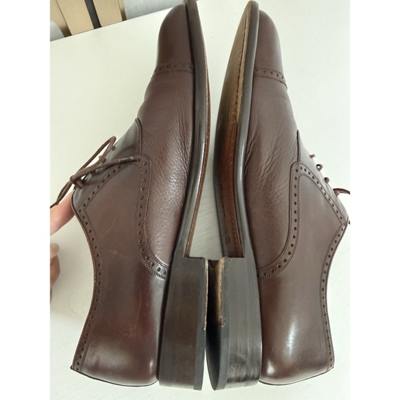 Mezlan Nicola Vintage Men\'s Mens Brown Leather Lace Up Almond Toe Shoes 10 B